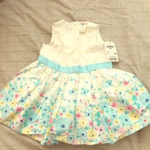 Oshkosh Easter summer floral baby girl dress 9mo